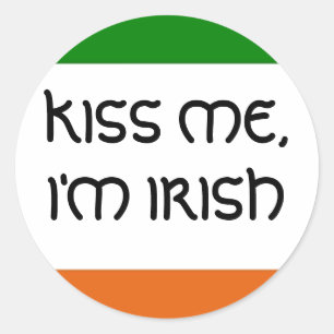 KISS MIR, ICH BIN IRISH RUNDER AUFKLEBER