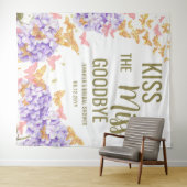 Kiss Miss Butterfly Garden Brautparty Hintergrund Wandteppich (Beispiel (Horizontal))