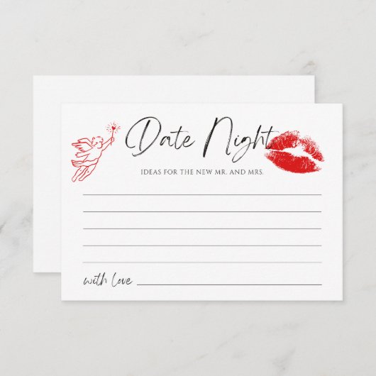 Kiss, Miss Goodbye Bachelorette Datum Nacht Begleitkarte (Vorne/Hinten)