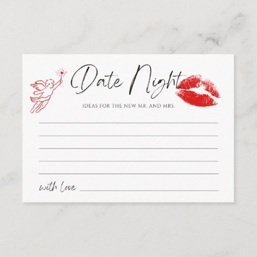 Kiss, Miss Goodbye Bachelorette Datum Nacht Begleitkarte (Vorderseite)