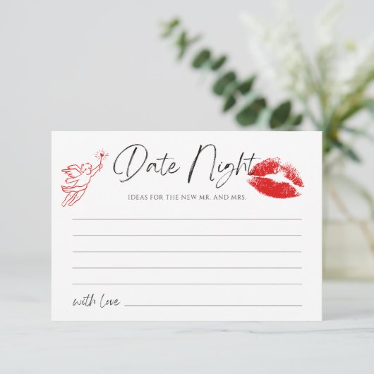 Kiss, Miss Goodbye Bachelorette Datum Nacht Begleitkarte (Stehend Vorderseite)