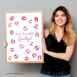Kiss, Miss Goodbye Bachelorette Game Keepake Poster