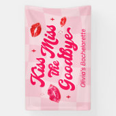 Kiss, Miss Goodbye Bachelorette Willkommen Banner (Vertikal)