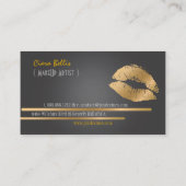 Kiss Monogram, Goldtonlips Visitenkarte (Rückseite)