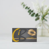 Kiss Monogram, Goldtonlips Visitenkarte (Stehend Vorderseite)