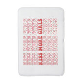 Kiss more Girls Lesbisch Bisexual LGBTQ Monat Badematte (Vorderseite Vertikal)