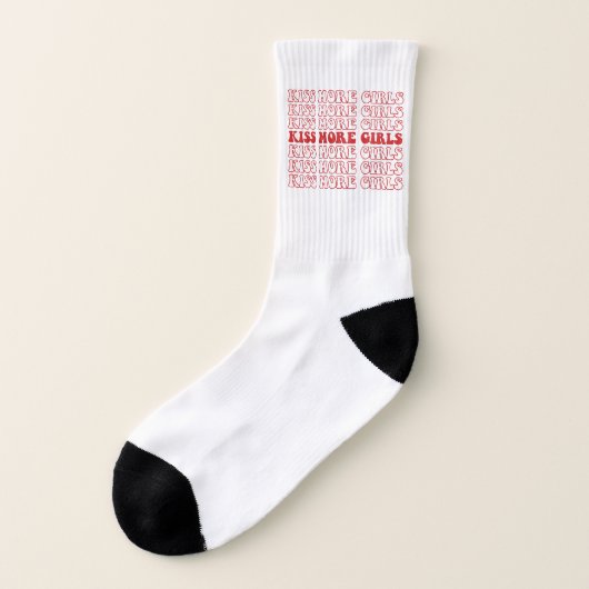 Kiss more Girls Lesbisch Bisexual LGBTQ Monat Socken (Links - Außen)