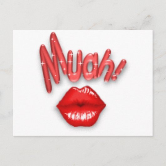 Kiss, muah postkarte (Vorderseite)