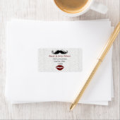 Kiss mustache zebra strie return address label adressaufkleber (Insitu)