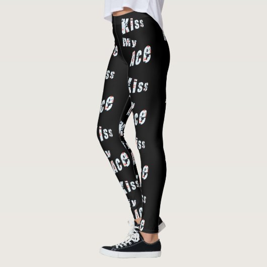 Kiss My Ace, Ladys Black Poker Logo Leggings (Links)