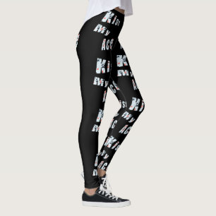 Kiss My Ace, Ladys Black Poker Logo Leggings