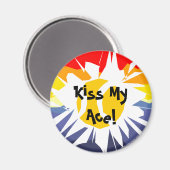 KISS MY ACE lustig runden Tennisball Kühlschrankma Magnet (Vorderseite/Rückseite)