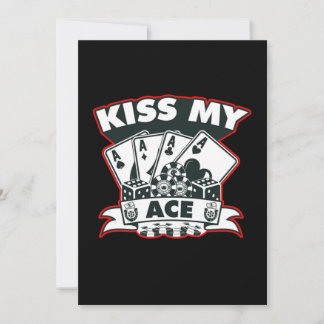 Kiss My Ace Poker Player Casino Cards Gambler-Gesc Einladung