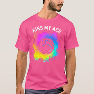 Kiss My Ace Volleyball Spieltrainer Puppe Gefärbte T-Shirt