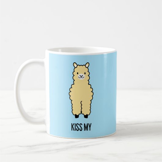 Kiss my Alpacass Funny Kaffeetasse (Links)