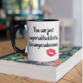 Kiss My Assadocious Funny Handschriftlich Zweifarbige Tasse