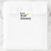 Kiss My Asteroid Runder Aufkleber (Tasche)