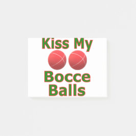 Kiss My Bocce Balls Post-it Klebezettel