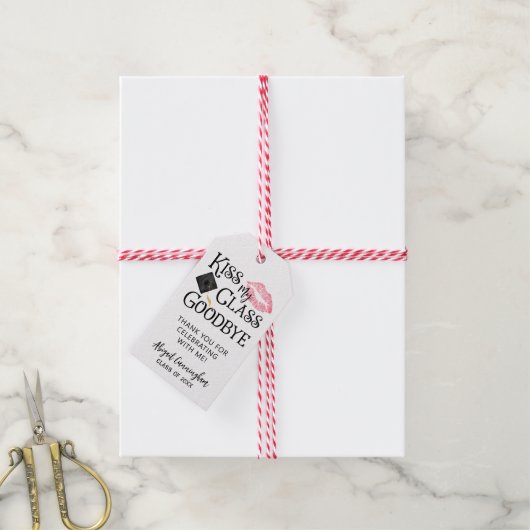 Kiss My Class Goodbye Funny Abschluss Danke Geschenkanhänger (Mit Garn)