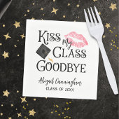 Kiss My Class Goodbye Funny Abschluss Serviette