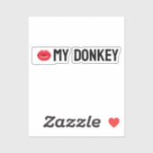 Kiss My Donkey Aufkleber (Blatt)