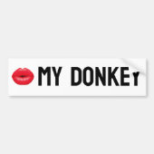 Kiss My Donkey Autoaufkleber (Vorne)