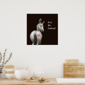 kiss my donkey poster (Küche)