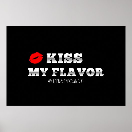 Kiss My Flavor Red Lips Vape Poster (Vorne)