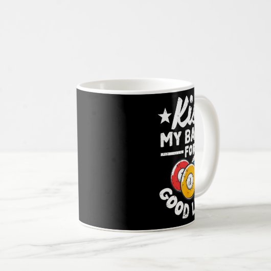 Kiss My For Viel Glück Funny Pool Player Billard 8 Kaffeetasse (VorderseiteRechts)