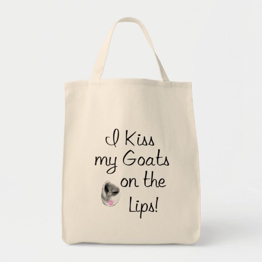 Kiss My Goats Funny Goat Redewendungen Tragetasche (Vorne)