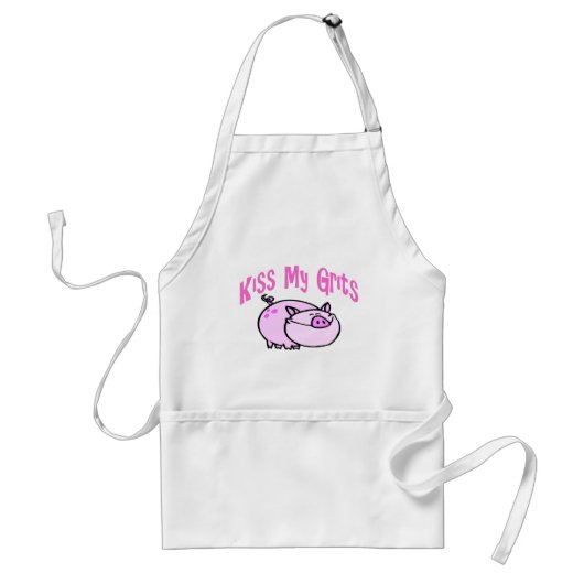 Kiss My Grits Comical Schürze (Vorne)