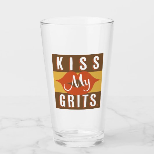 Kiss My Grits Glas (Vorderseite)