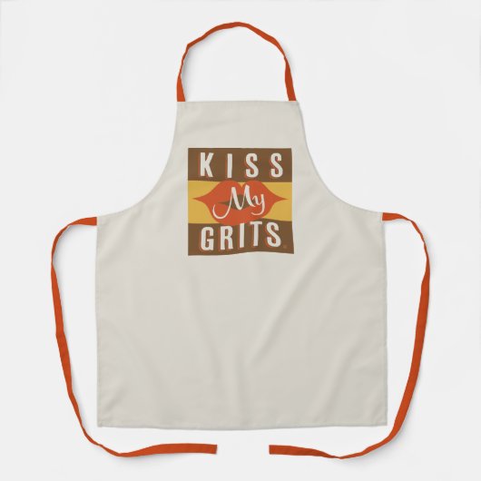 Kiss My Grits Schürze (Vorderseite)