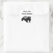 Kiss My Honey Badger Quadratischer Aufkleber (Tasche)
