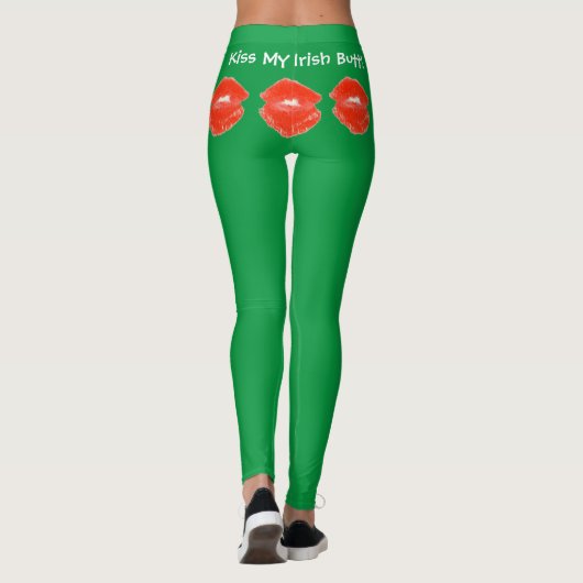 Kiss My Irish Hintern Green St Patricks Day Leggin Leggings (Rückseite)