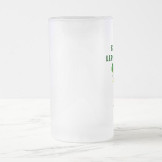 Kiss My Leprechaun-Tasse Mattglas Bierglas (Mittel)