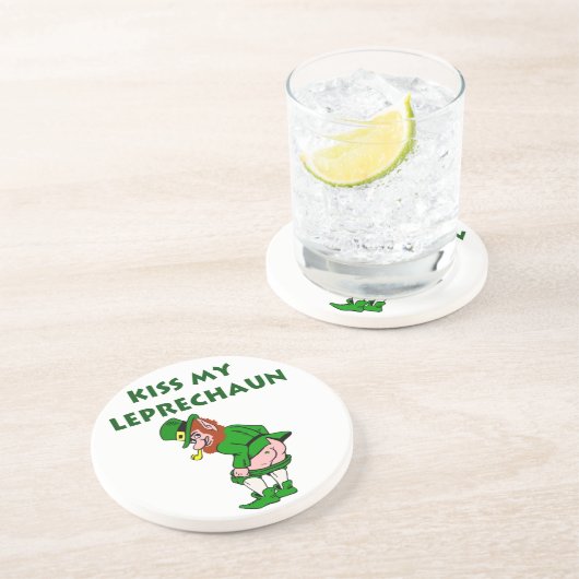 Kiss My Leprechaun Untersetzer (Seite)