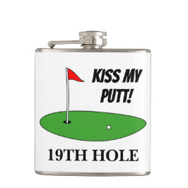 Kiss My Putt 19th Hole Lustige Golf-Geschenkflasch Flachmann