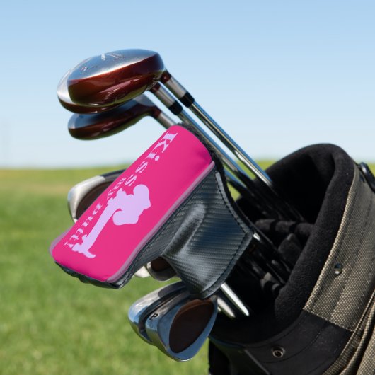 Kiss My Putt Cheeky Golf Head Dackel Mamas Golf Headcover (In Situ)