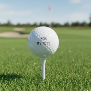 Kiss my Putt Funny Golfball