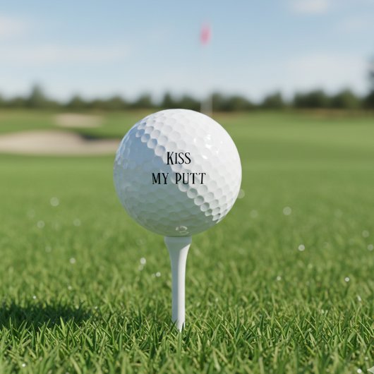 Kiss my Putt Funny Golfball