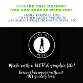 Kiss My Putt Funny Golfer Humor Silhouette Black Golfhandtuch