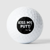 Kiss My Putt Golf Funny Jokes Sarcastic Golfer Golfball (Vorderseite)