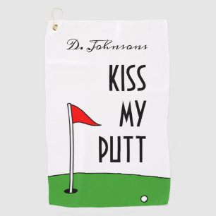Kiss My Putt Golf Handtuch lustige, maßgeschneide