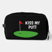 Kiss My Putt lustige Toilettentasche für Golfer Waschbeutel (Vorderseite)
