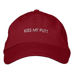 'Kiss My Putt' Spielrand Golf-Stil Lustiger Sport Bestickte Baseballkappe