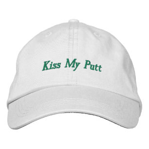 'Kiss My Putt' Verspielter Papa Golf-Stil Lustiger Bestickte Baseballkappe