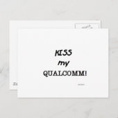 Kiss my Qualcomm Postkarte (Vorne/Hinten)