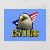 Kiss My Schwanz Feathers American Eagle Funny Postkarte (Vorderseite)