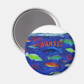 Kiss My Wrasse Fish Magnet (Vorderseite/Rückseite)